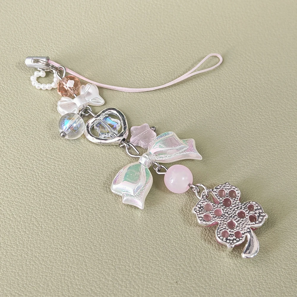 الحلو Y2K الهاتف Charms قلادة لطيف محظوظ ليف المفاتيح حالات ل Airpods سماعات iP 16 CCD كاميرا Ins كوريا اليدوية DIY بها بنفسك