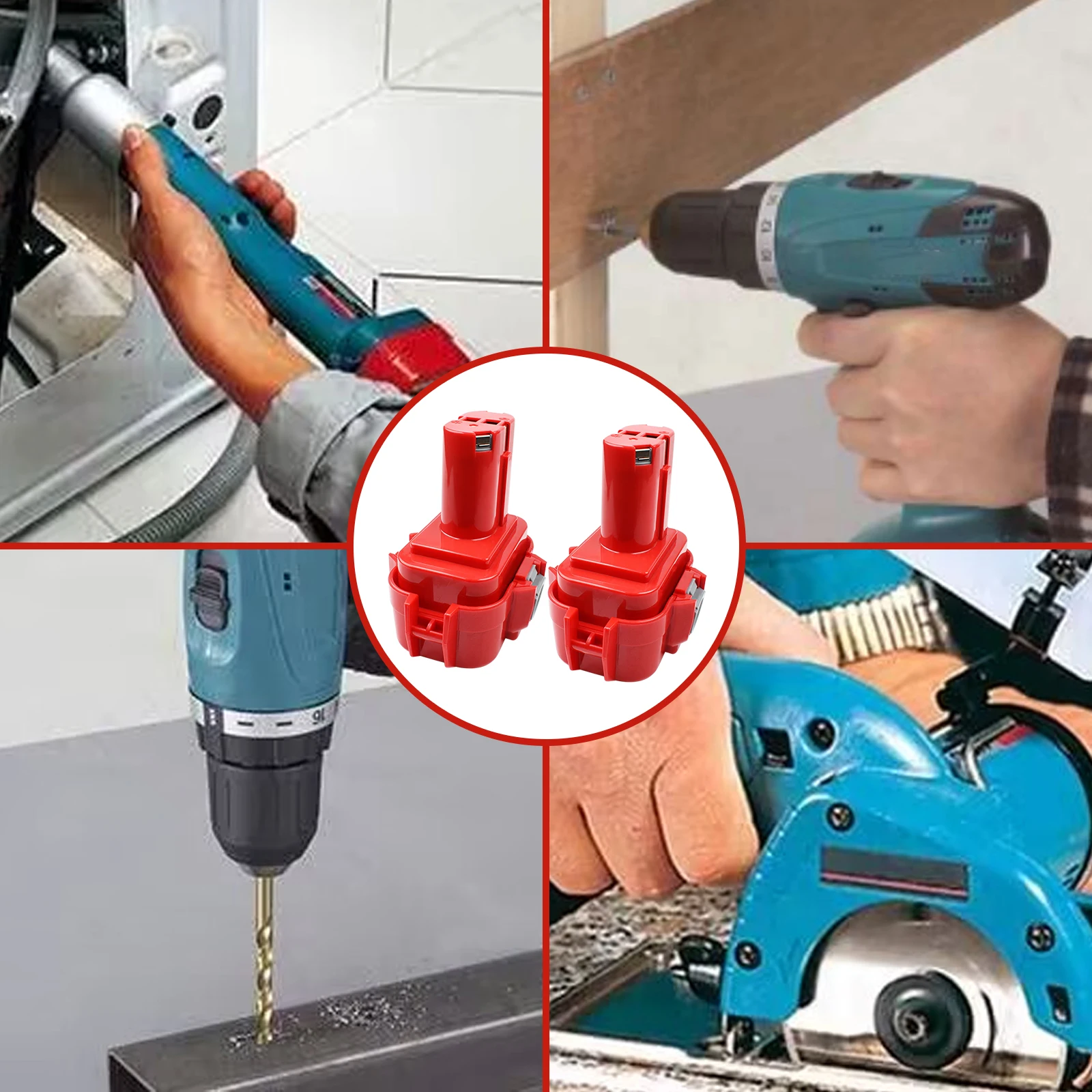 전동 공구 교체용 배터리, Makita PA09 9120 9134 9135 9135A 9102 6207D 6222D 6261D 6207D 192595-8, 9.6V 4000mAh