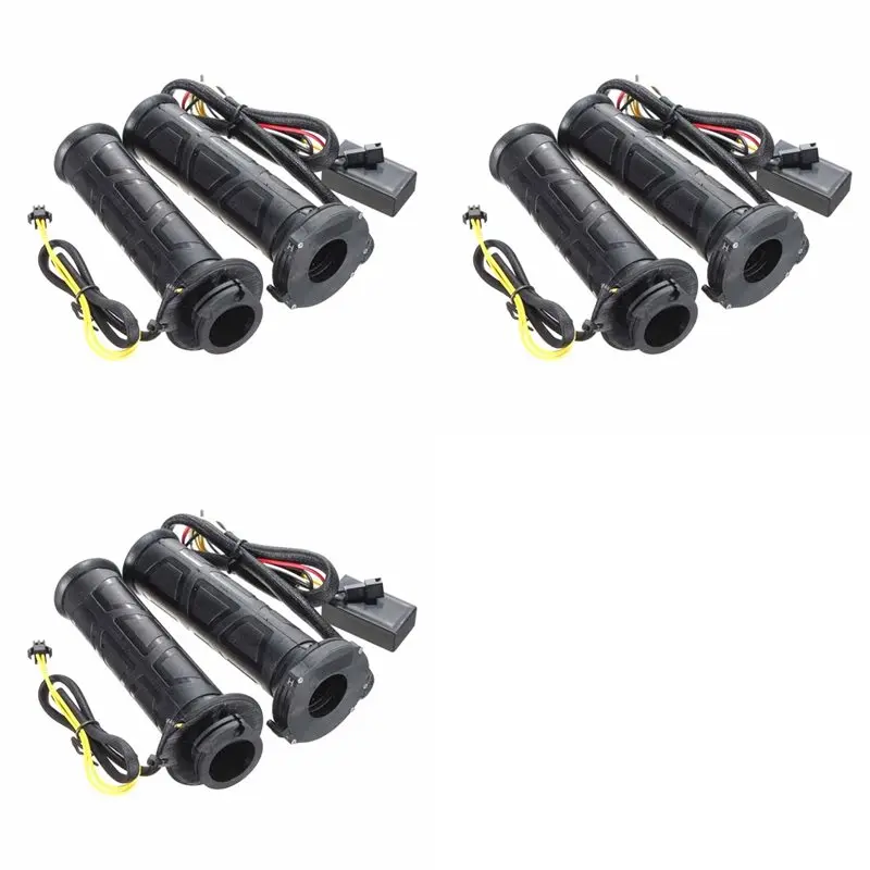 

3X универсальный мотоцикл 7/8 дюймов 22 мм электрические ручки с подогревом скутер мопед бар грелка для рук регулируемая горячая ручка 12 В