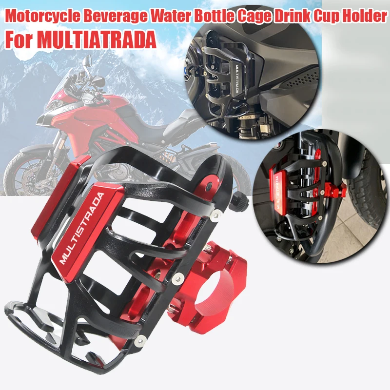 For Ducati Multistrada 950 1000 1100 S 1200 S 1260 1200S Accessorie Motorbike Beverage Water Bottle Drink Cup Holder