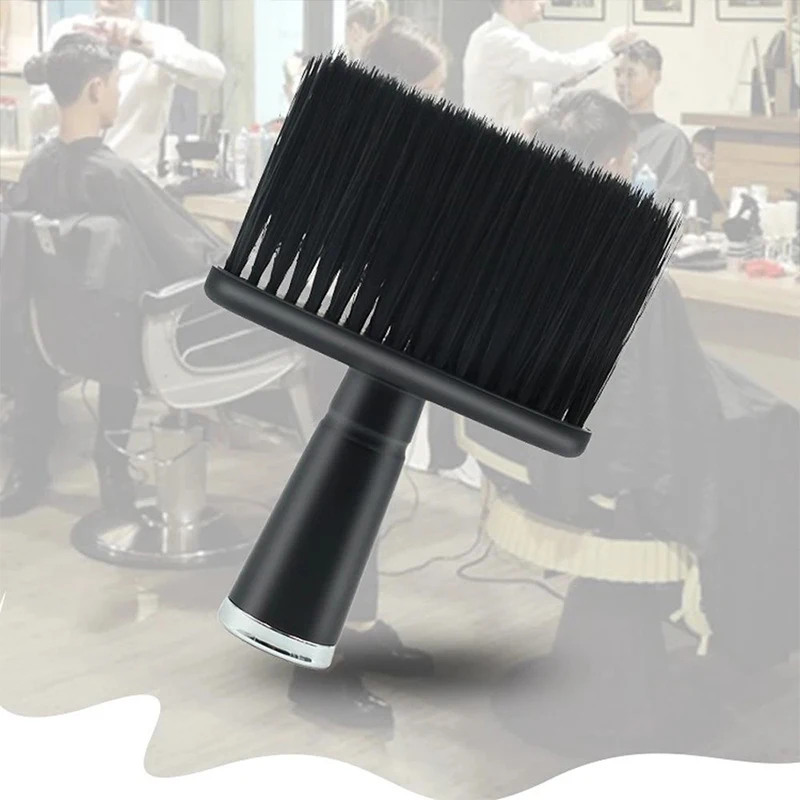 1pc Hairdress Salon Adult Children Neck Broken Hair Plastic Brush Electroplating Non-Stick Hair Home Hair Cleaning Tools