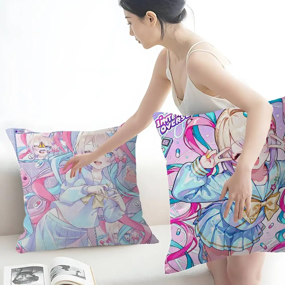 Needy Girl Overdose Cute Cartoon Personalized Pillow Dust Cover Bedroom Kids Party Decoration Pillowcase Birthday Children Gift