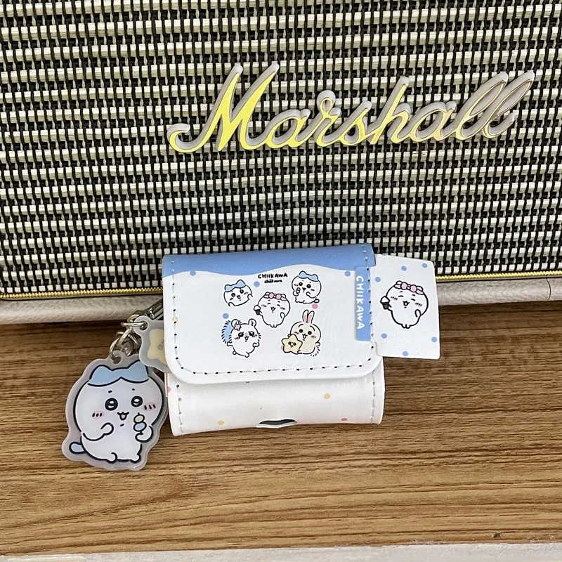 لطيف الكرتون أنيمي Chiikawa حقيبة جلدية حقيبة سماعة الاذن ل AirPods 1 2 3 4 Pro 2021 سماعة لاسلكية تعمل بالبلوتوث سماعة سماعة حقيبة