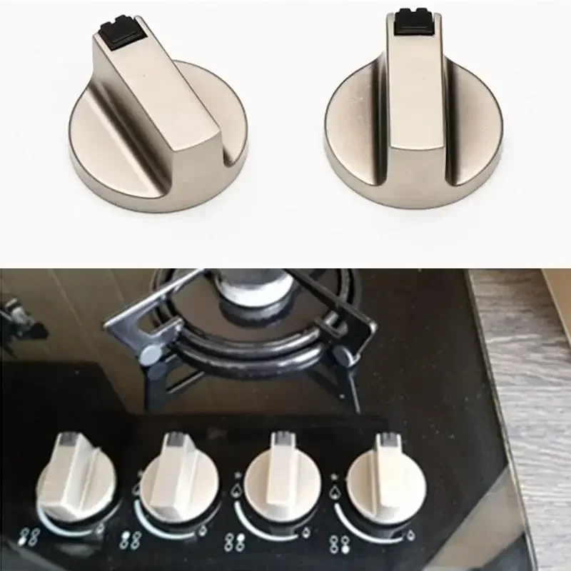2Pcs Universal Metal Rotary Switch Control Knobs 6Mm/8Mm Replacement For Household Kitchen Cooker Gas Stove Oven Accessories New
