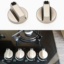 2Pcs Universal Metal Rotary Switch Control Knobs 6Mm/8Mm Replacement For Household Kitchen Cooker Gas Stove Oven Accessories New