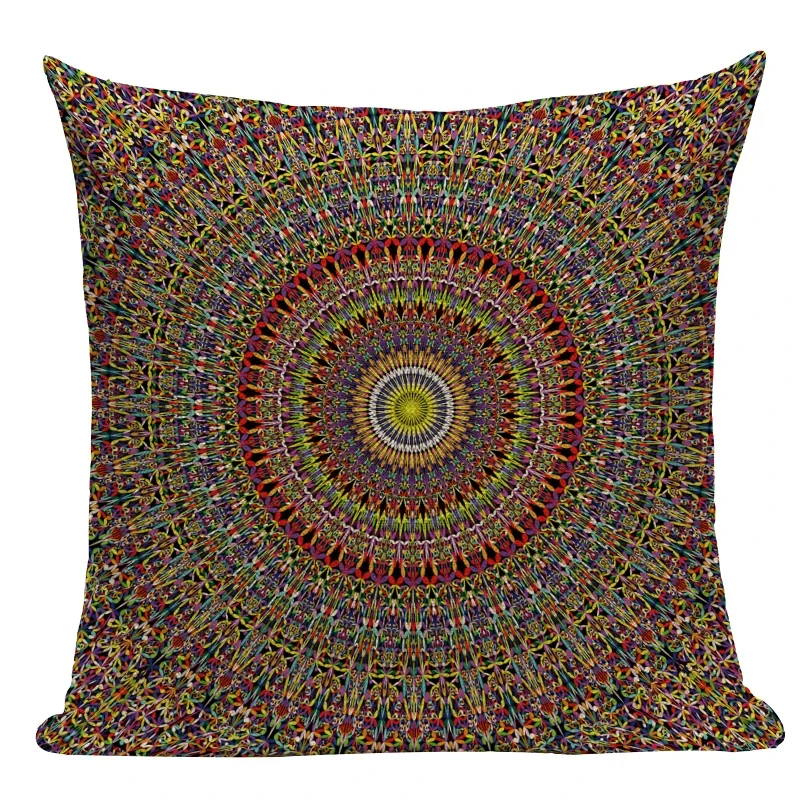 India Bohemia Style Mandala Cushion Cover Throw Pillow Case for Sofa Chair Home Decor Living Room Decoration