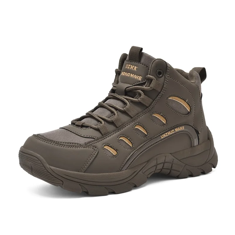 

Outdoor Men Hiking Shoes Low-top Anti-slip Tactical Shoes Men Breathable Flat Lace-up Durable Casual Sports Shoes Men