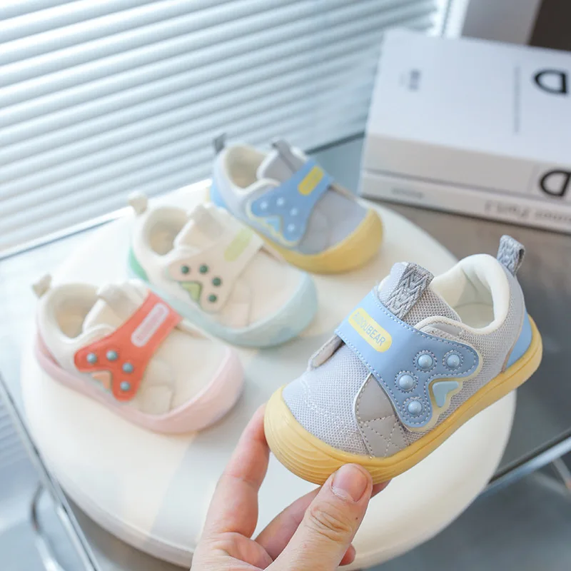 Spring Walkers New Fashion Versatile Baby Girl Shoes Comfort Soft Sole Anti Slip Baby Shoe Trendy Simple Casual Boys Shoes Bebés