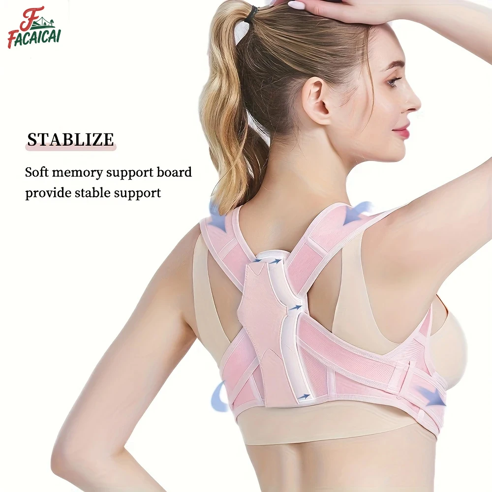 Posture Belt For Women & Men - Adjustable Upper Back Brace for Clavicle Support and Providing Fatigue Relax from Neck,Shoulder