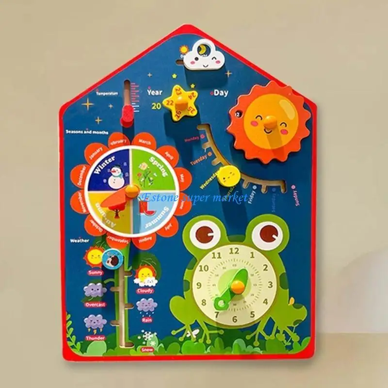 090b sobre tudo sobre o Toy Kids Toy Kids Early Learning Toy para crianças Aprender dia, semana, mês, temporada, clima