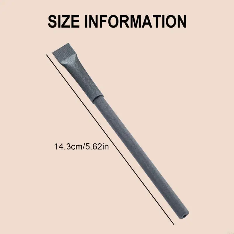 62KA 10PCS Paper Point Pens ، كتابة سلسة ، تجفيف سريع للتجفيف القابل لإعادة التدوير قلم حبر أنبوب الورق للطلاب للطلاب