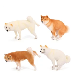 Simulation Shiba Inu model pet dog desktop ornament home Canis lupus familiaris decoration