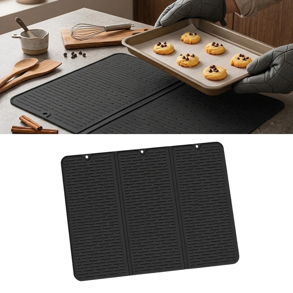 Foldable Silicone Stove Cover 26x28cm Heat Resistant Mat For Gas Electric Cooktop Protection Pet Safe Kitchen Accessories