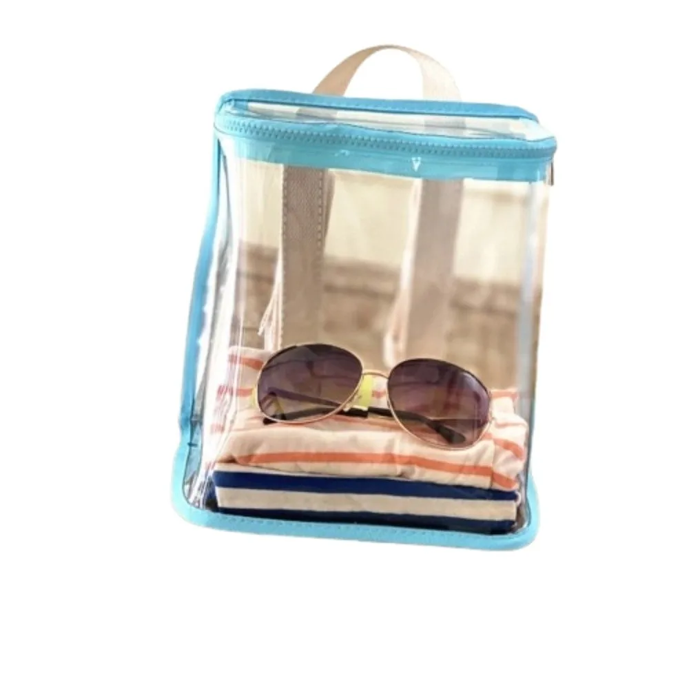 

PVC Organizer Clear Kids Backpack Large Capacity Visible Swimming Storage Bags Ins Style Zipper Beach Waterproof Backpack