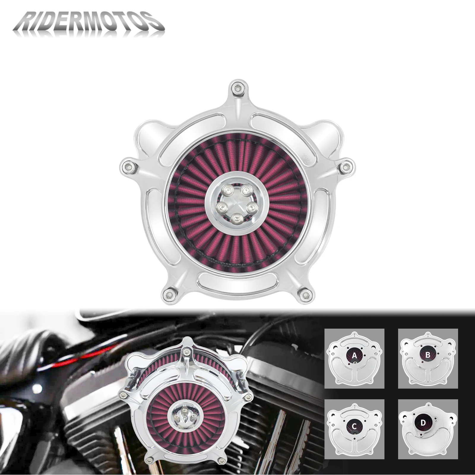 

Red Air Intake Filter Motorcycle Air Cleaner Element CNC For Harley Touring Road Glide FLHR Sportster XL Softail FLSTF Dyna FXDL