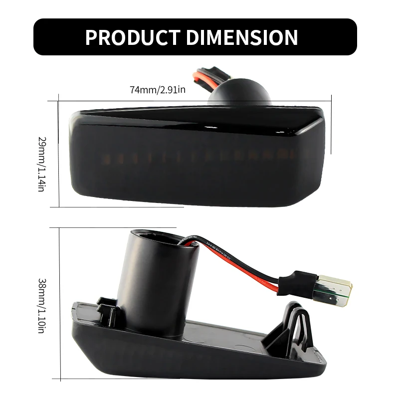 2Pcs Dynamic Sequential Side Marker Turn Signal Light For Mercedes-Benz C E S SL Class W201 190 W202 W124 W140 R129 A1248200421