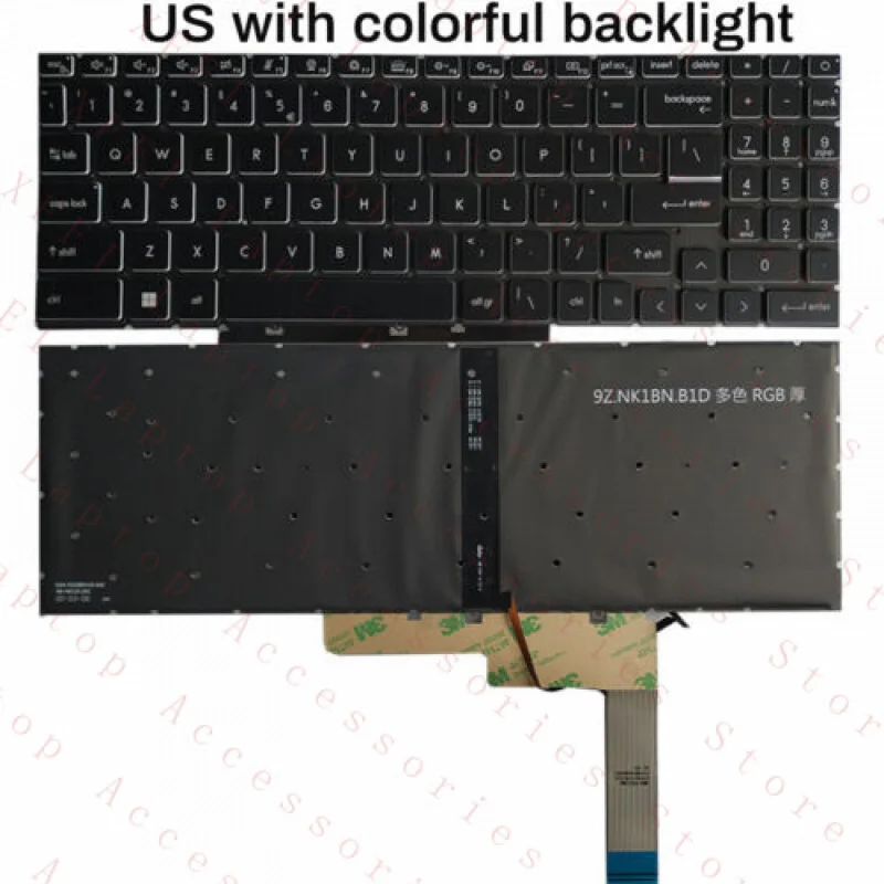 F  FOR MSI CreatorPro M16 Z16P MS-15G1 Z17 Z17HX MS-17N1 17N2 Keyboard US Backlit view 3