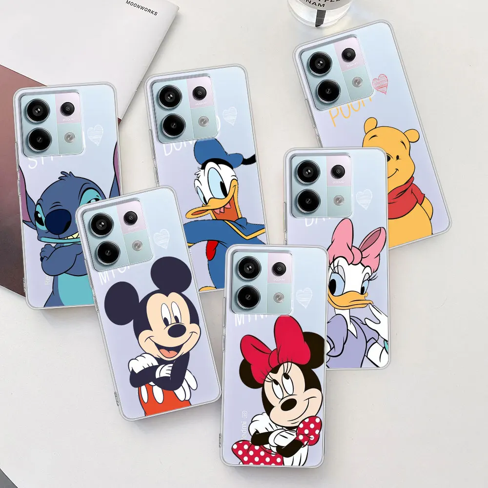 Disney Mickey Minnie Pooh Case for Xiaomi Redmi 7A 9C 9A 9i 9 10 Prime 8 10C 12 7 8A 12C 10X 10A 9T 6A Soft Silicone Phone Cover