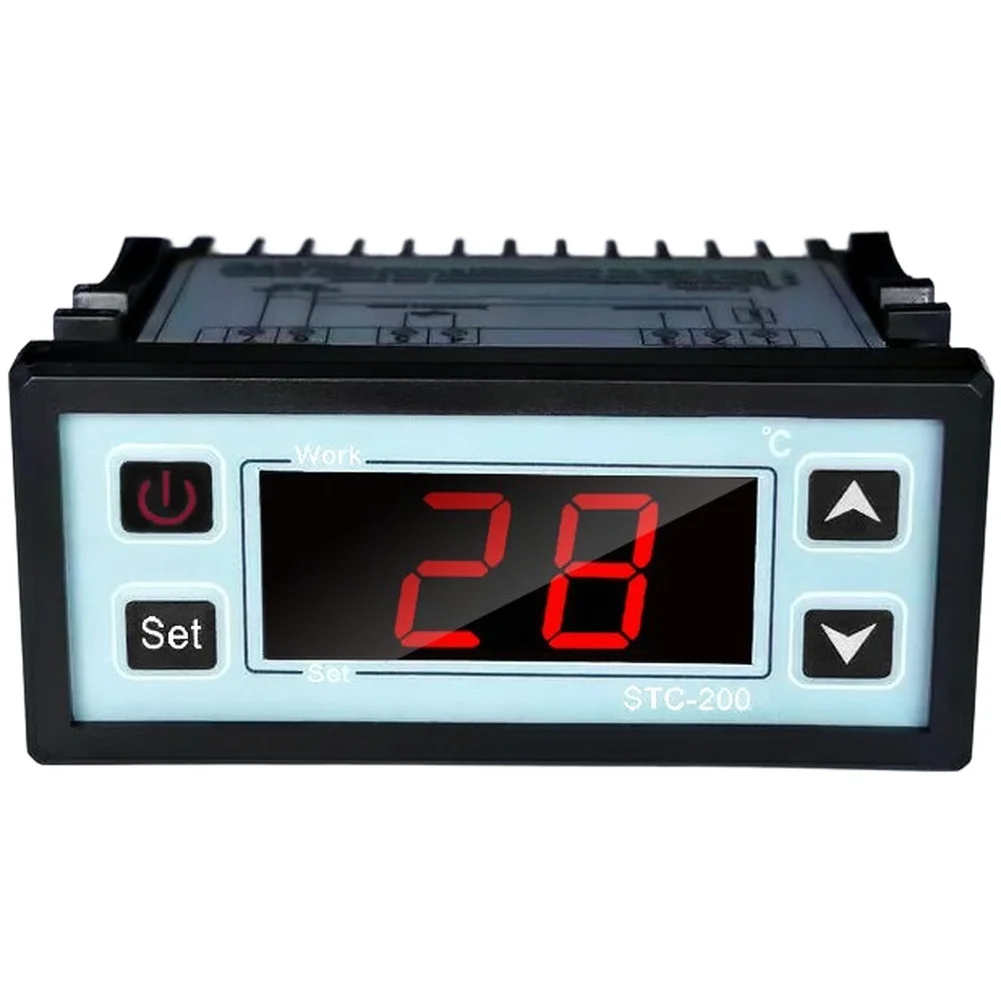 Temperature Controller Digital Thermostat for Aquariums Incubators Heating Cooling with LED Indicator and Delayed Start