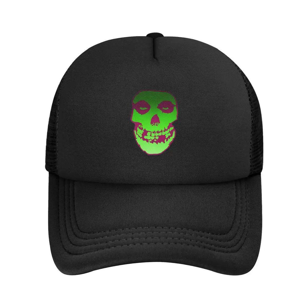 Glowing Misfits Skull Horror Mesh Baseball Caps Men Women Sport Trucker Cap Rock Music Band Hat Breathable Snapback Caps Sun Hat