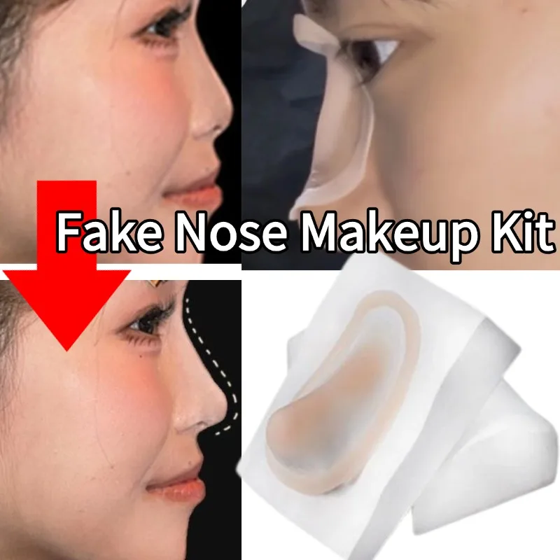 

Reusable Silicone Raise Nose Fake Nose Kit Silicone Fake Nose Cosplay Kit Professional Comic Makeup Special Effects Tools Kit