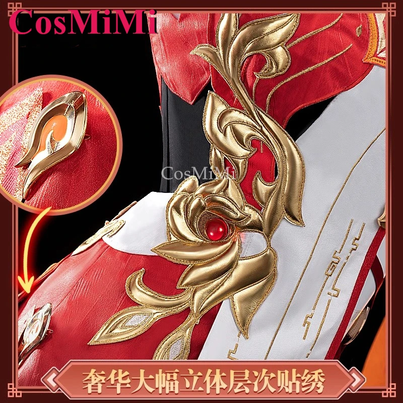 CosMi juego Honkai Impact 3 Fu Hua disfraz de Cosplay Garuda dulce y elegante uniformes de combate rojos ropa de juego de rol para fiesta de Carnaval