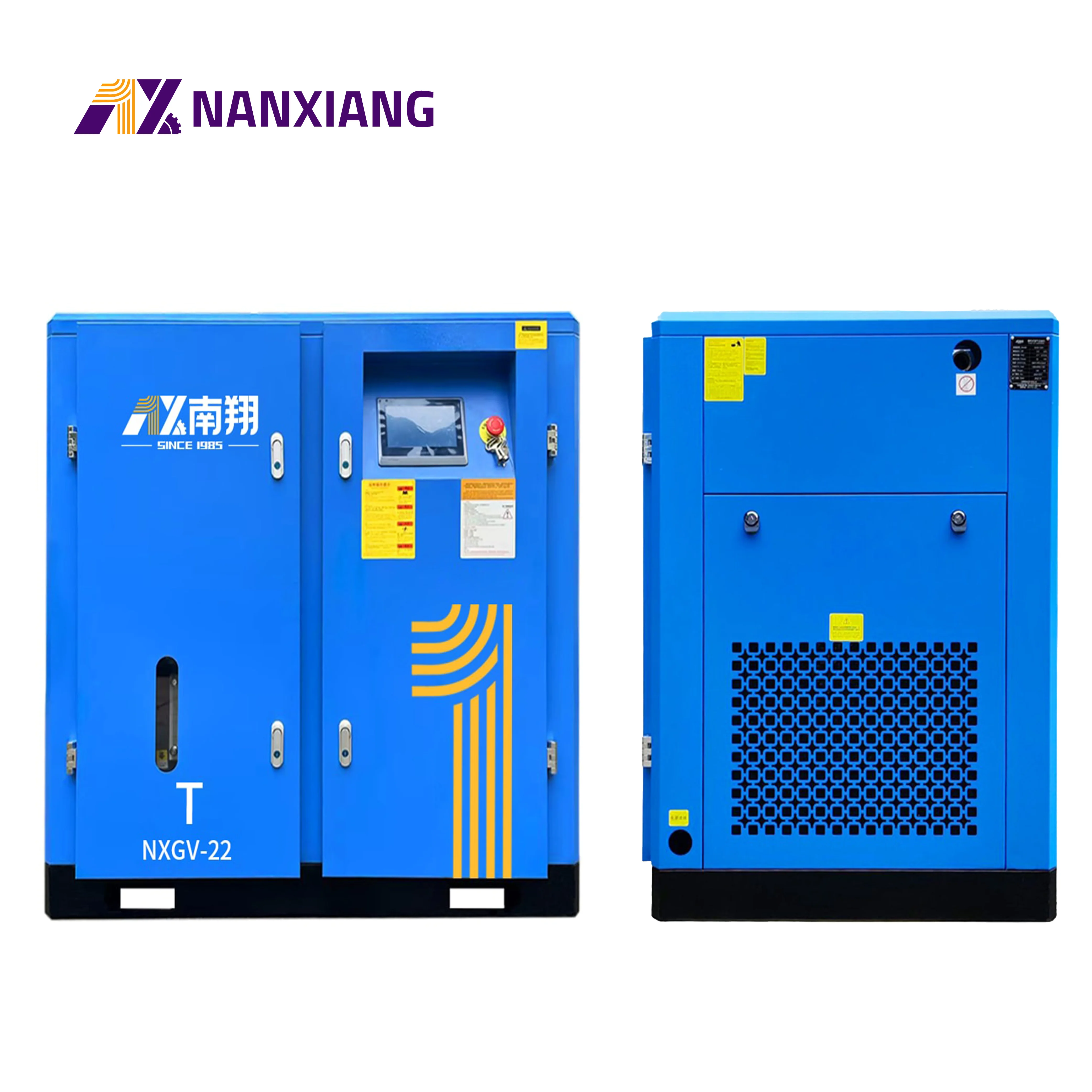 Nanxiang Factory Screw Air Compressor 22kw Electric Fixed Speed Screw Air Compressor 13bar 10 Bar 8Bar Rotary Screw Compressor