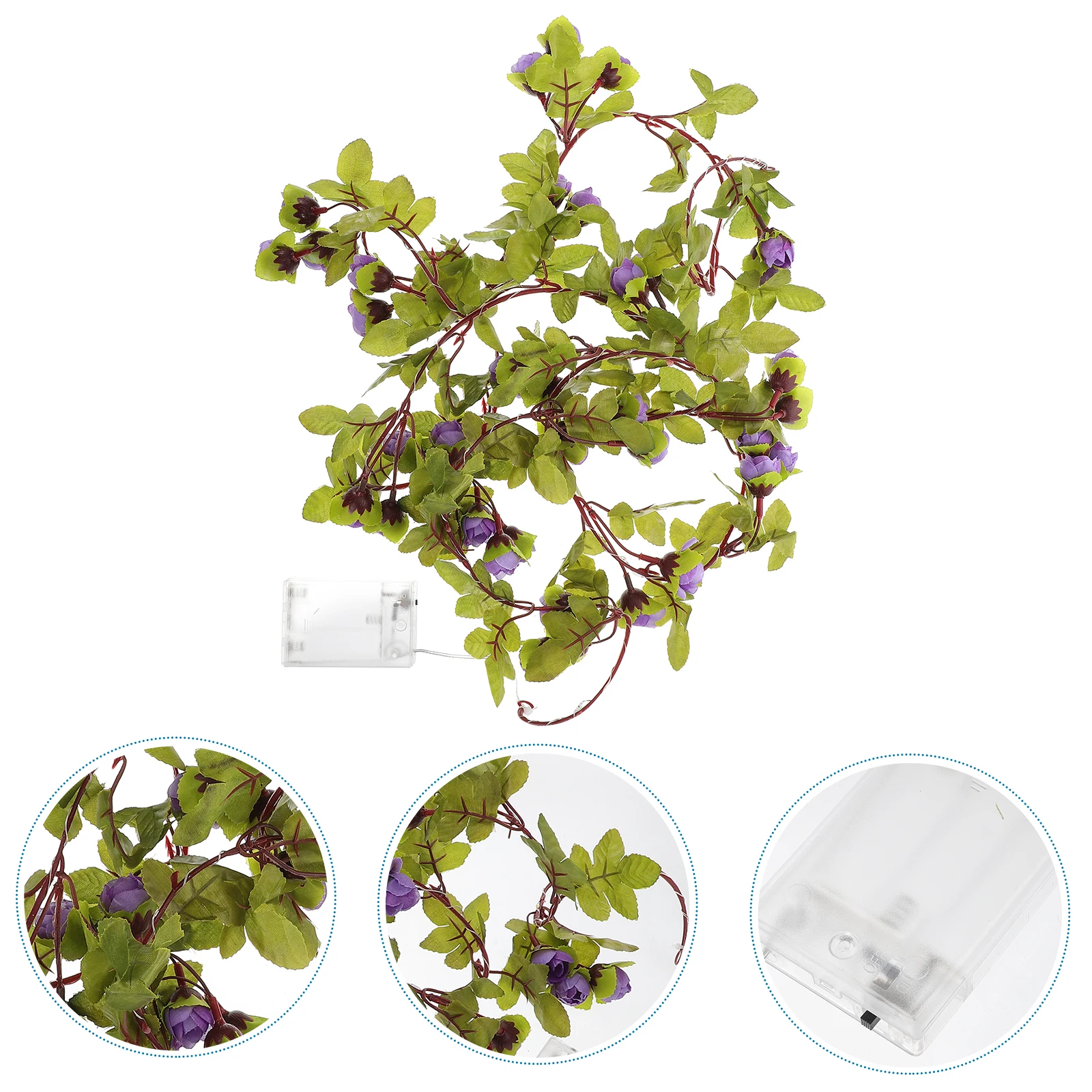 

2.2M Artificial Flower Vine Light String Fake Foilage Led Simulated Vine Party Home Wedding Christmas Decoration No