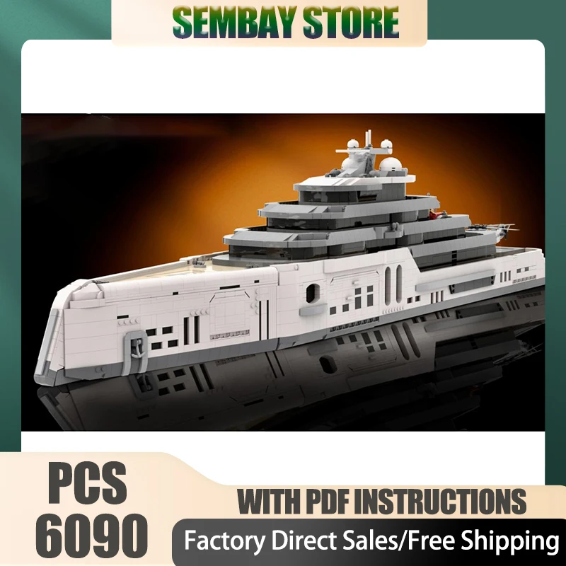 قوالب بناء Moc وحدات Majestic Monarch | يخت نموذج التكنولوجيا كتل عيد الميلاد DIY لعبة البناء الهدايا العسكرية #1