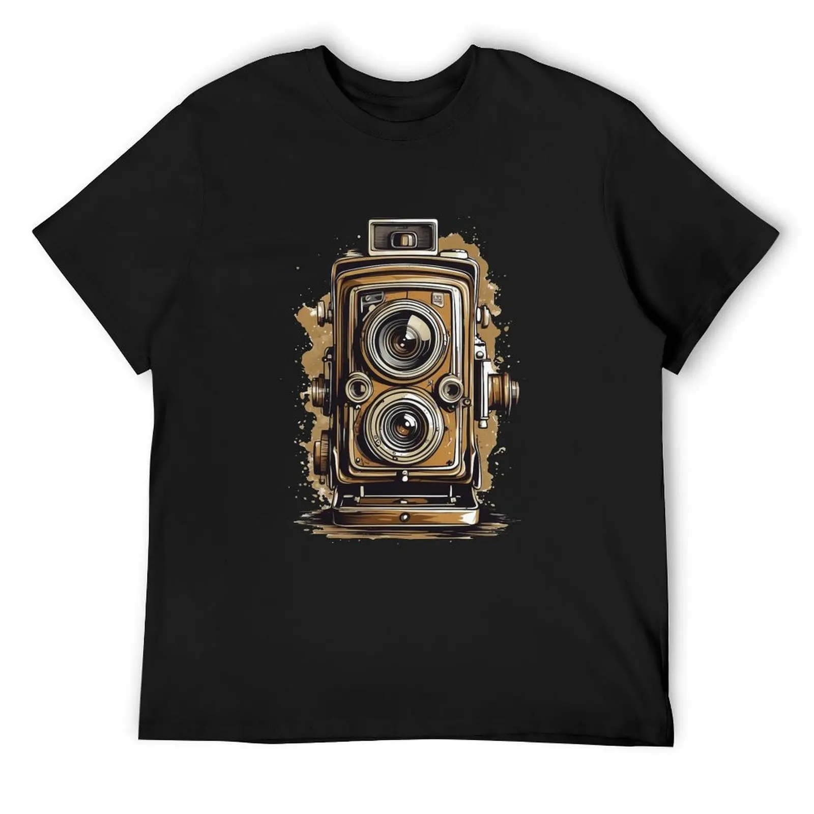 

Vintage Camera T-Shirt affliction shirts sports fans new edition clothes Short sleeve tee men