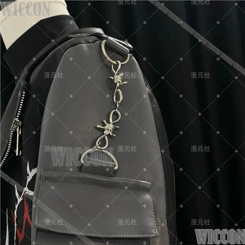 w;3.c\6;h'8/Sylus Love and Deepspace Qin Che Game Cosplay Costume Leather Jacket Pant Coat Black Suit Man New Full Se5'u.9;m\4/p