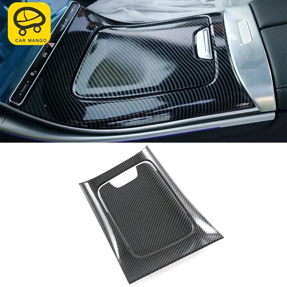 

For Mercedes-Benz C-Class W206 2022 2023 Auto Car Accessories Gear Shift Panel Frame Trim Cover Sticker ABS Carbon Interior