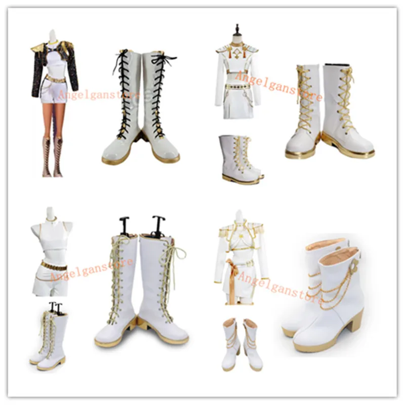 

Белые ботинки KDH Rumi, обувь для косплея Zoey And Mira, белые ботинки, ботинки для аниме, карнавала, вечеринки, Хэллоуина, детские ботинки на заказ