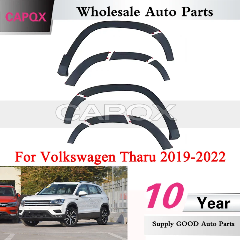 CAPQX 1set Front and Rear Bumper Wheel Eyebrow For Volkswagen Tharu 2019-2022 Fender Wheel Eyebrow Trim Anti-collision Strip