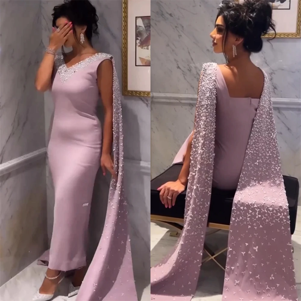 

Customized High Quality V-neck Sheath Celebrity Sequin Fold S Occasion Evening Gown vestidos para mujer galaفساتين سهرة