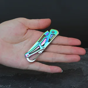 Klickmesser aus rostfreiem Stahl, tragbare Früchte, Jagd, Camping, Angeln, Außenwerkzeuge, manuelle Werkzeuge Hauptverkaufsbesteck Jagdmesser - №2