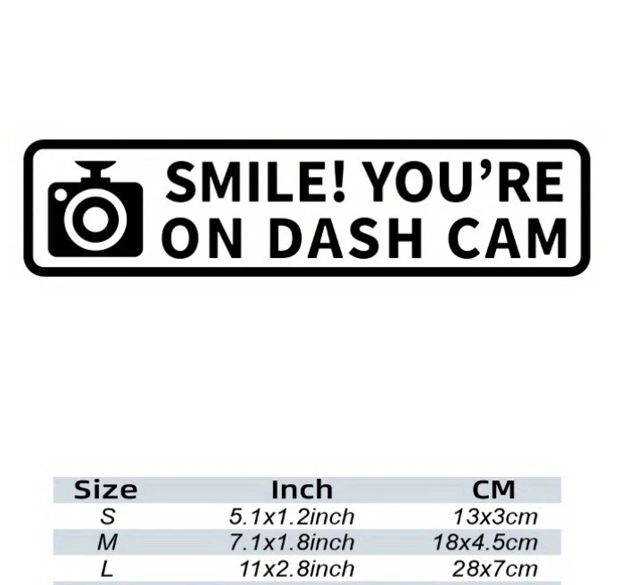 Smile Face Sticker 1PC Funny Driving Recorder Vinyl Reflective Decal Car Window Motorcycle Truck Laptop Decor