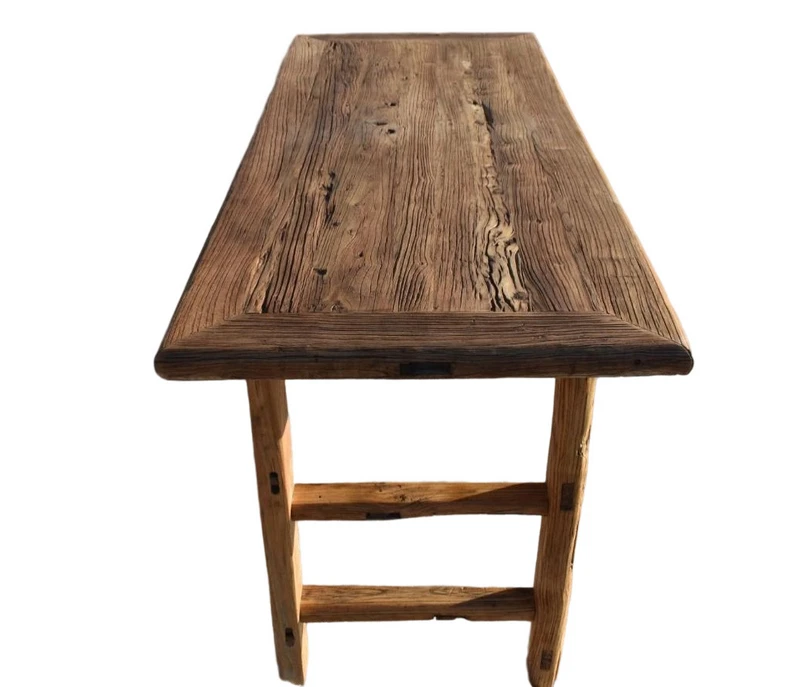 Wholesale Solid Old ELM Wood Dining Coffee Table Rustic Living Room Center Table Aged ELM Wooden Dining Table