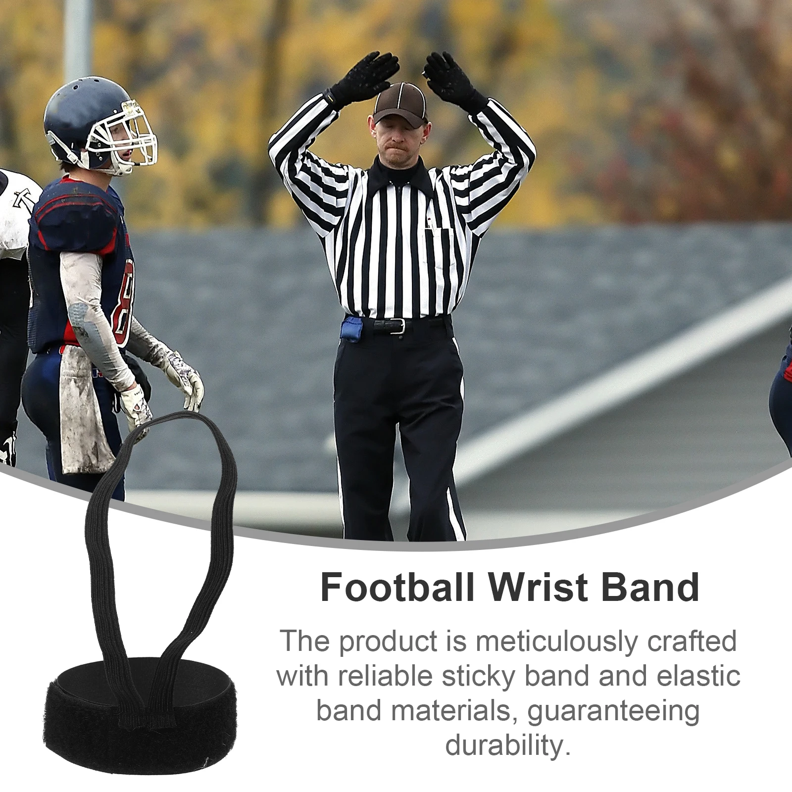 

6Pcs Football Referee Wristbands Sticky Elastic Durable Design Soccer Game Referee Indicator Gear Accessories Football Gear