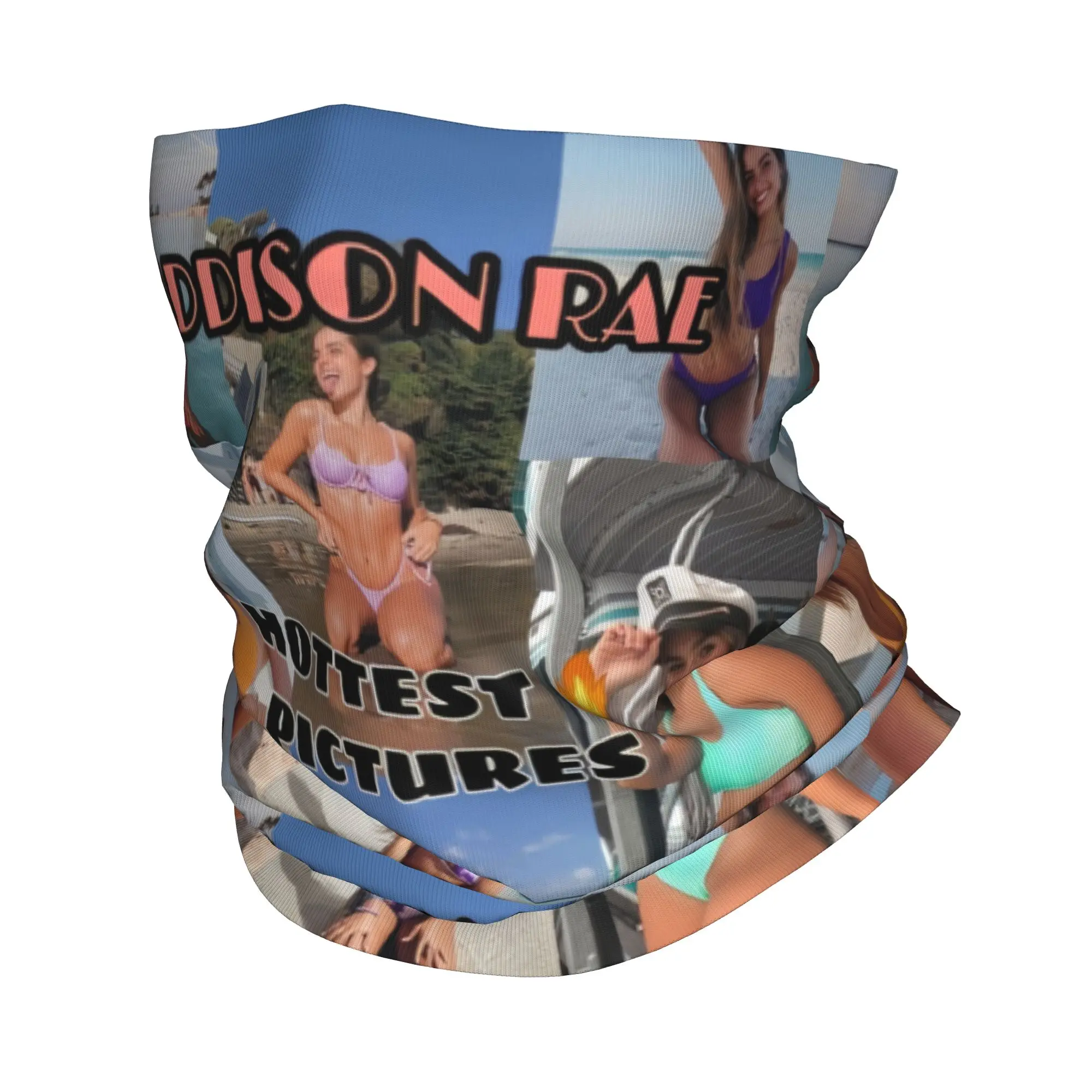 مخصص أديسون راي المغني الأمريكي باندانا الشتاء الرقبة أدفأ الرجال يندبروف التفاف الوجه وشاح للمشي الجراب عقال