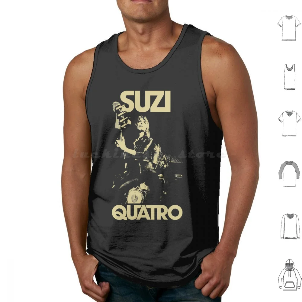 Suzi Quatro Rock And Singing Retro 2 Essential T-Shirt Tank Tops Vest Sleeveless Suzi Quatro And Singing Retro 2 Essential