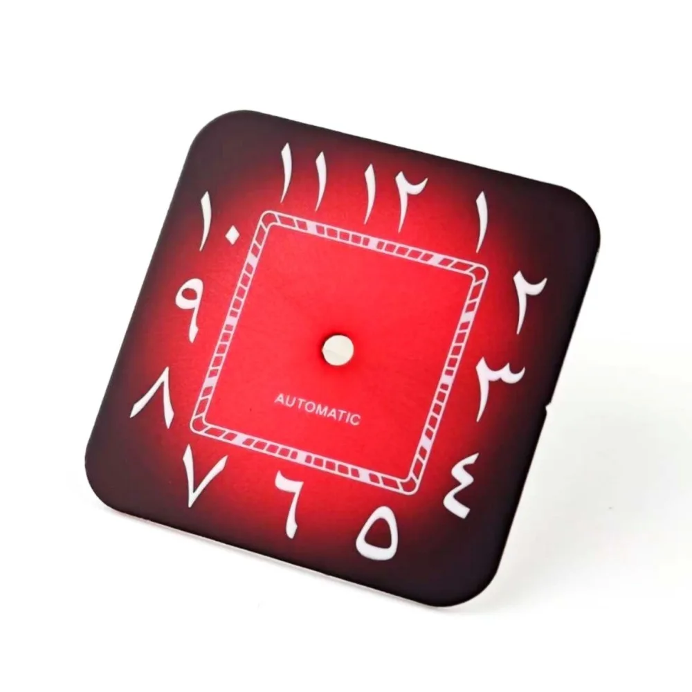 27mm Watch Modify Accessories Part Replacement Dial for NH35 Mechanical Movement Customizable DIY Logo Square Replacement Dial