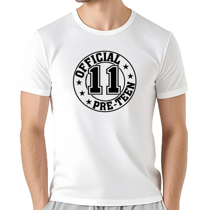 11 cumpleaños 11 años PRE TEEN camiseta lavado ropa de diseñador gráfico unisex suave estirado ligeramente