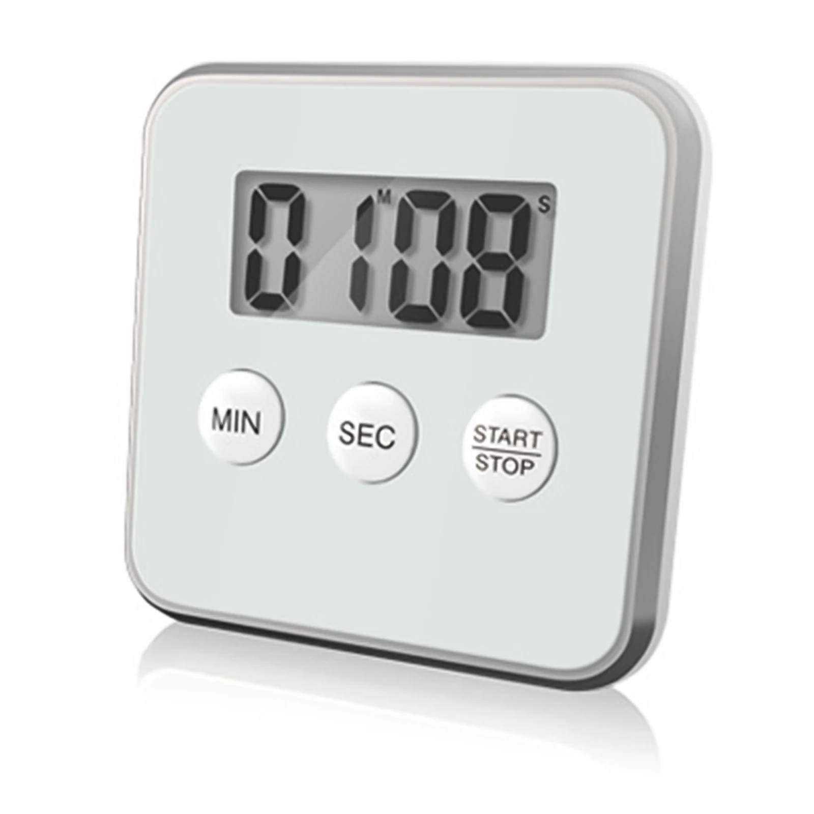 With LCD Display Electronic Timer 1 AAA Battery 8*8*2cm Convenient Stand Easy To Read For Accurate LCD Display