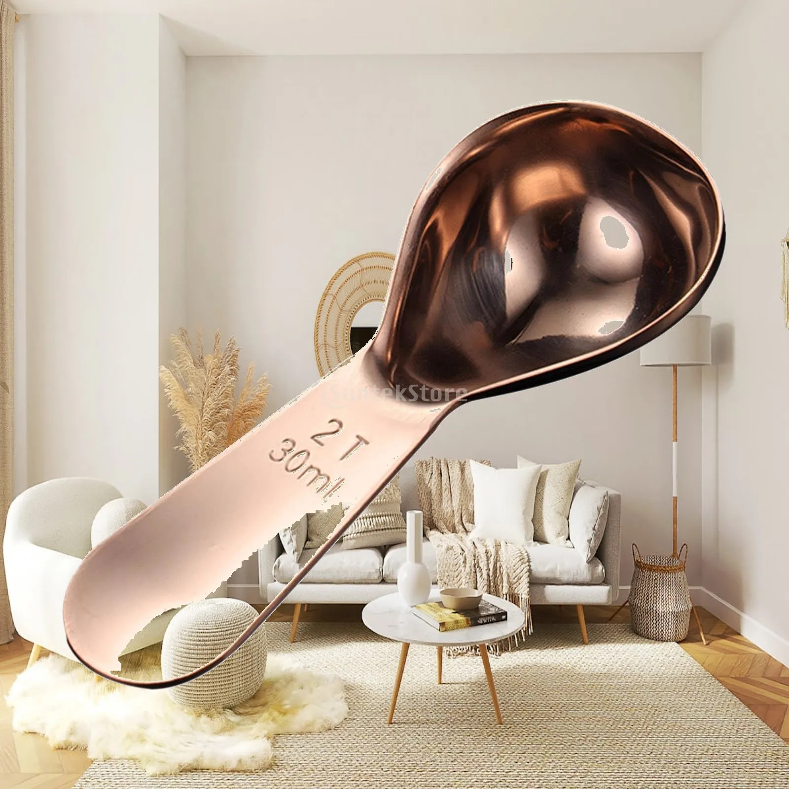 Creative Stainless Steel Measuring Spoon Titanium Plated for Kitchen