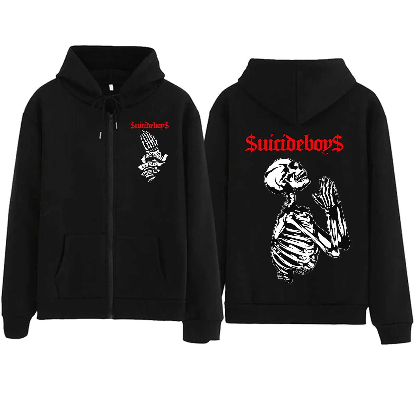 2024 Suicideboys Zipper Hoodie Harajuku Pullover Tops New Sweatshirt Streetwear Fans Gift