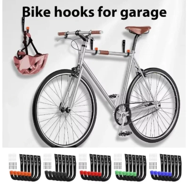 6PCS/Set Bike Wall Mount Hooks Bicycle Support MTB Road Bike Parking Hanging Holder Stand For Cycling Bike Accessories