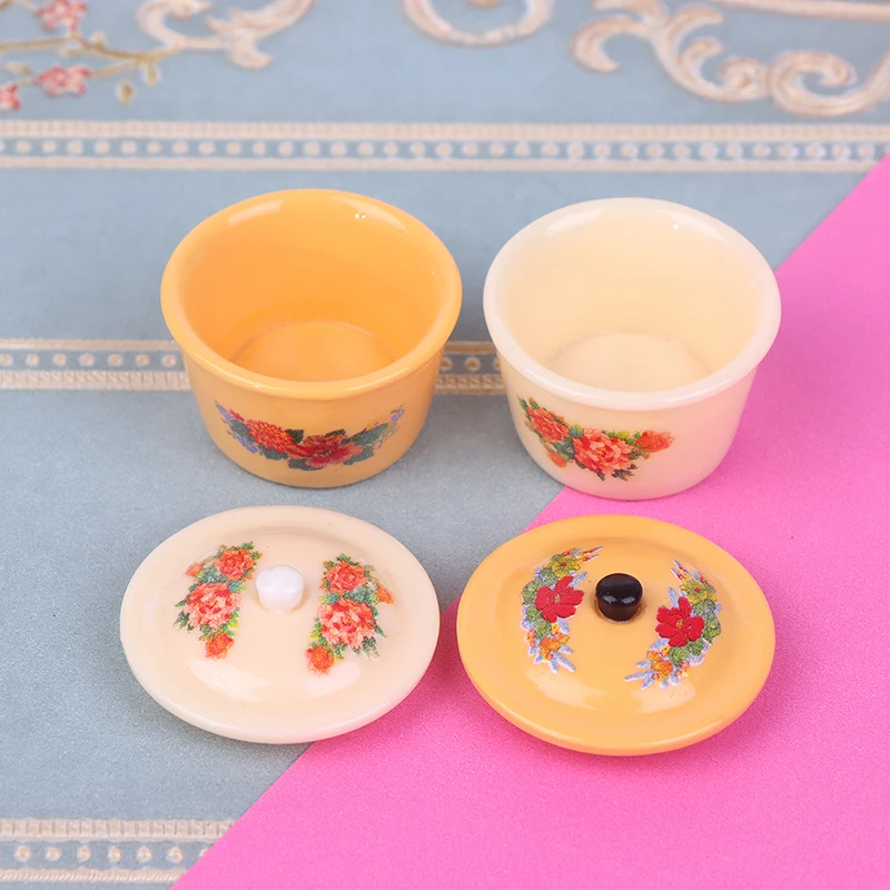 향수를 불러일으키는 생활 장면 장식 중국 더블 행복 에나멜 분지: 2/3pcs 인형 집 장난감 액세서리