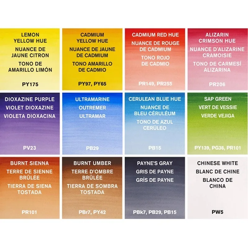 13/14PCS Winsor & Newton Cotman Watercolor Paint Set, Field Pocket Set, 12 Half Pan with Brush, Sponge, Bottle Outdoor Drawing