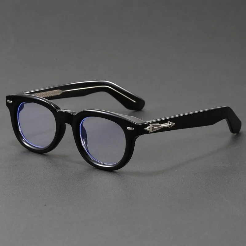Oculos-retro-redondos-de-acetato-unissex-com-dobradica-de-metal-em-formato-de-flecha-anti-luz-azul-Oculos-de-prescricao-em-varias-cores